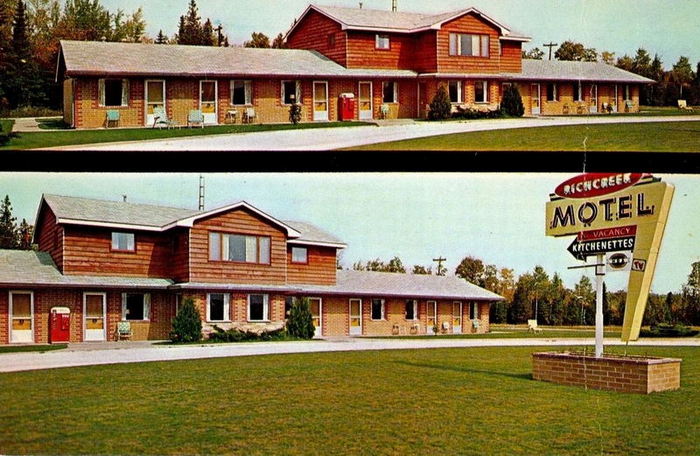 Les Cheneaux Motel (Richcreek Motel) - Vintage Postcard (newer photo)